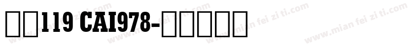 字体119 CAI978字体转换